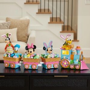 Disney Spring Musical Light-Up Easter Spring Train Set, 4-Piece Set NWT